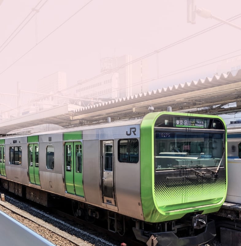 電車と駅のホーム